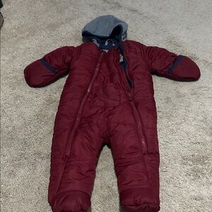 The Original Ben Sherman Infant Snowsuit Size 3-6 Months Maroon